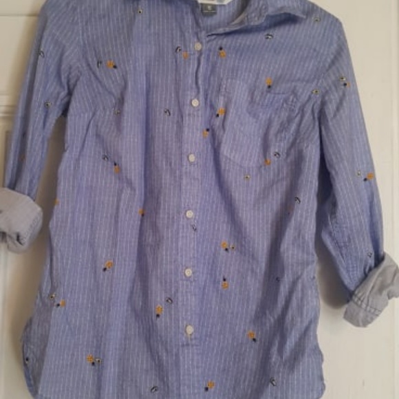 Old Navy Avocado & Pineapple Print Button-Down - Picture 2 of 2